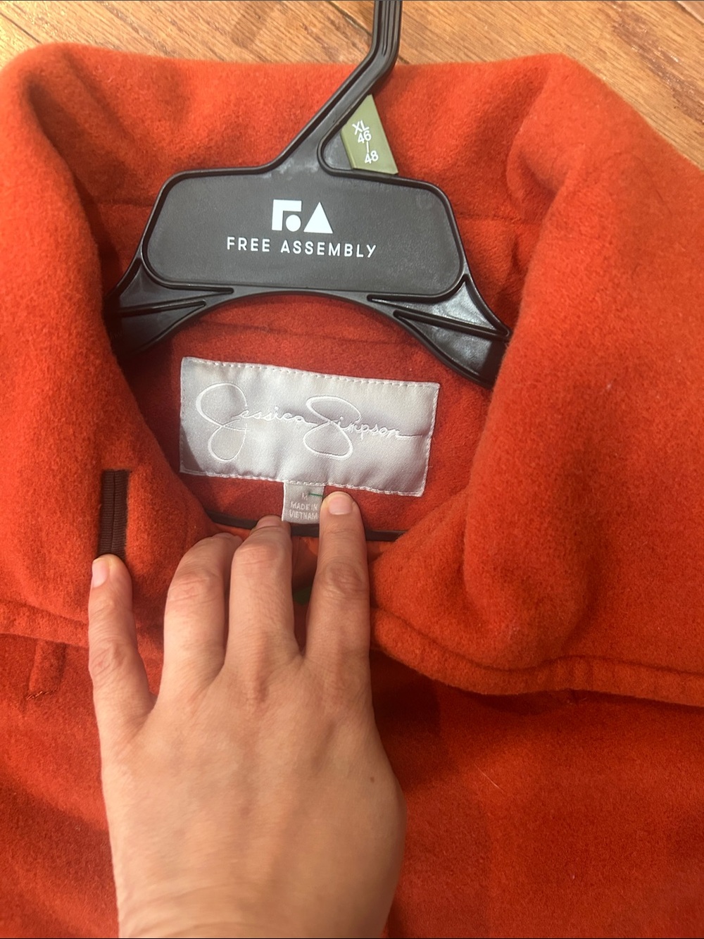Jessica Simpson medium size orange coat - Picture 2 of 5